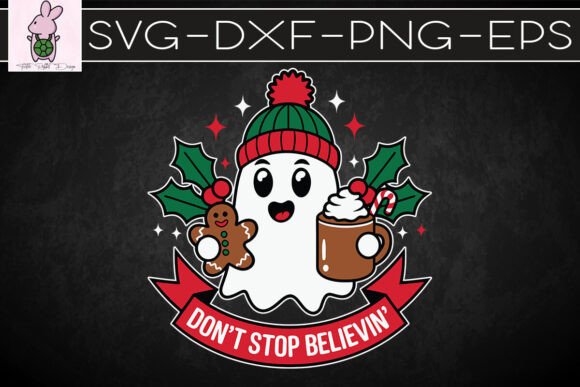 Christmas Ghost Don’t Stop Believin SVG