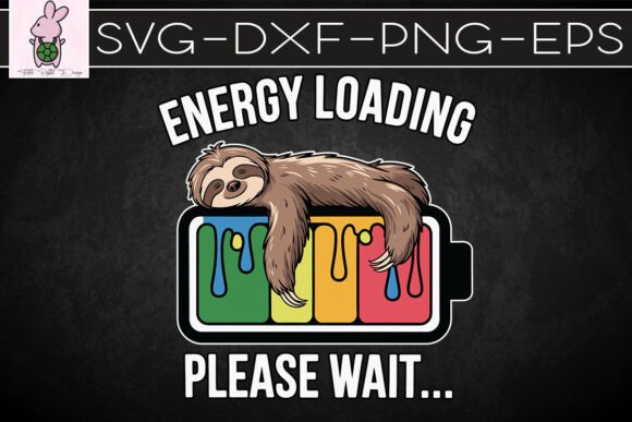 Energy Loading Please Wait Sloth SVG