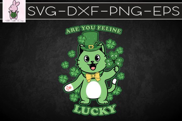 Feline Lucky Irish Cat SVG