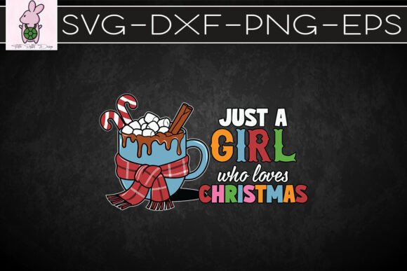 Girl Who Loves Christmas Coffee SVG
