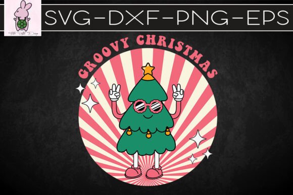 Groovy Christmas Groovy Tree SVG
