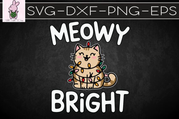 Meowy and Bright Christmas Cat Tree SVG