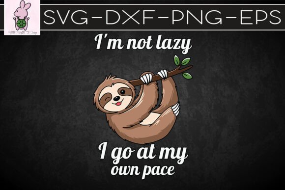 Not Lazy Sloth Hanging Out Active SVG