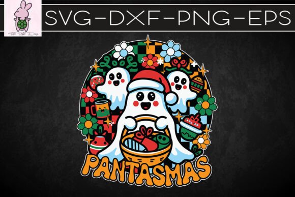 Pantasmas Merry Christmas Ghost SVG