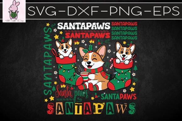 Santapaws Merry Christmas Dog Lover SVG