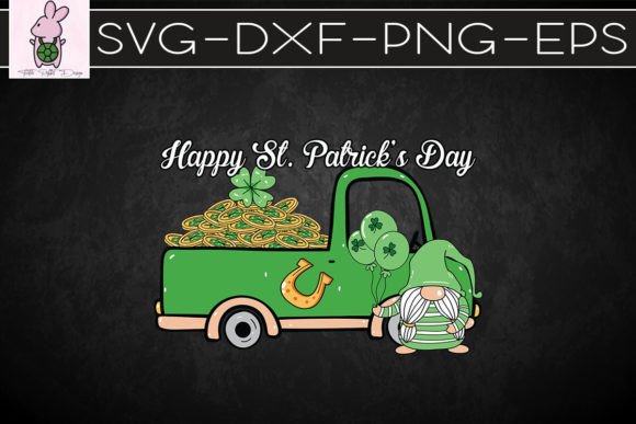 St Patricks Gnome Truck SVG