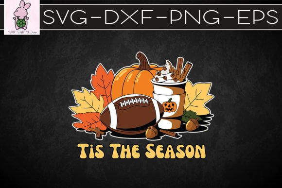 Tis the Season Pumpkin Football SVG