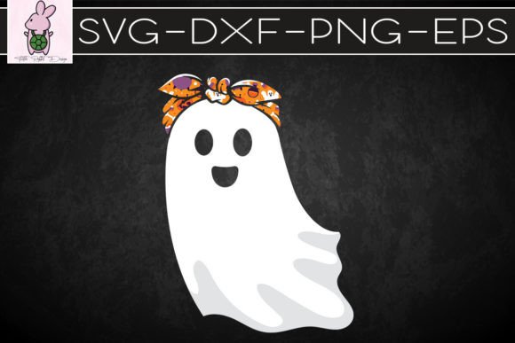 Vintage Ghost with Halloween Bandana